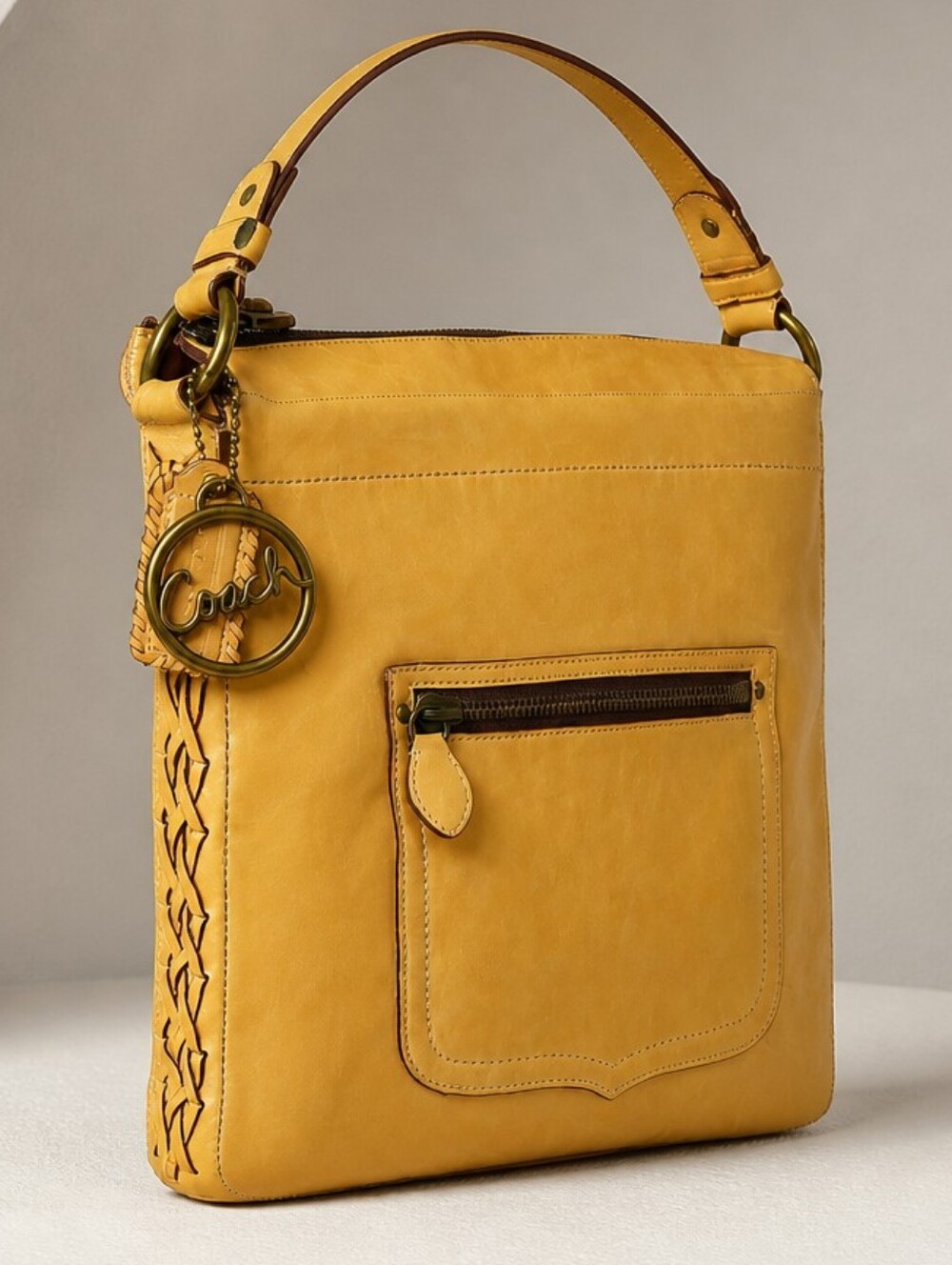 COACH XL LTD ED LEGACY THOMPSON DUFFEL W BRAIDED DETAIL & 2 ORIGINAL HANGTAGS
